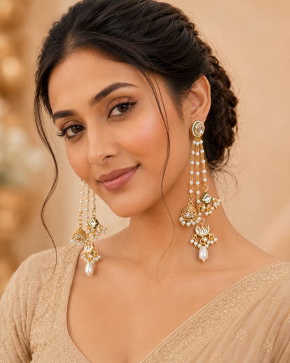 Handcrafted Kashmiri Pearl Drop Earrings